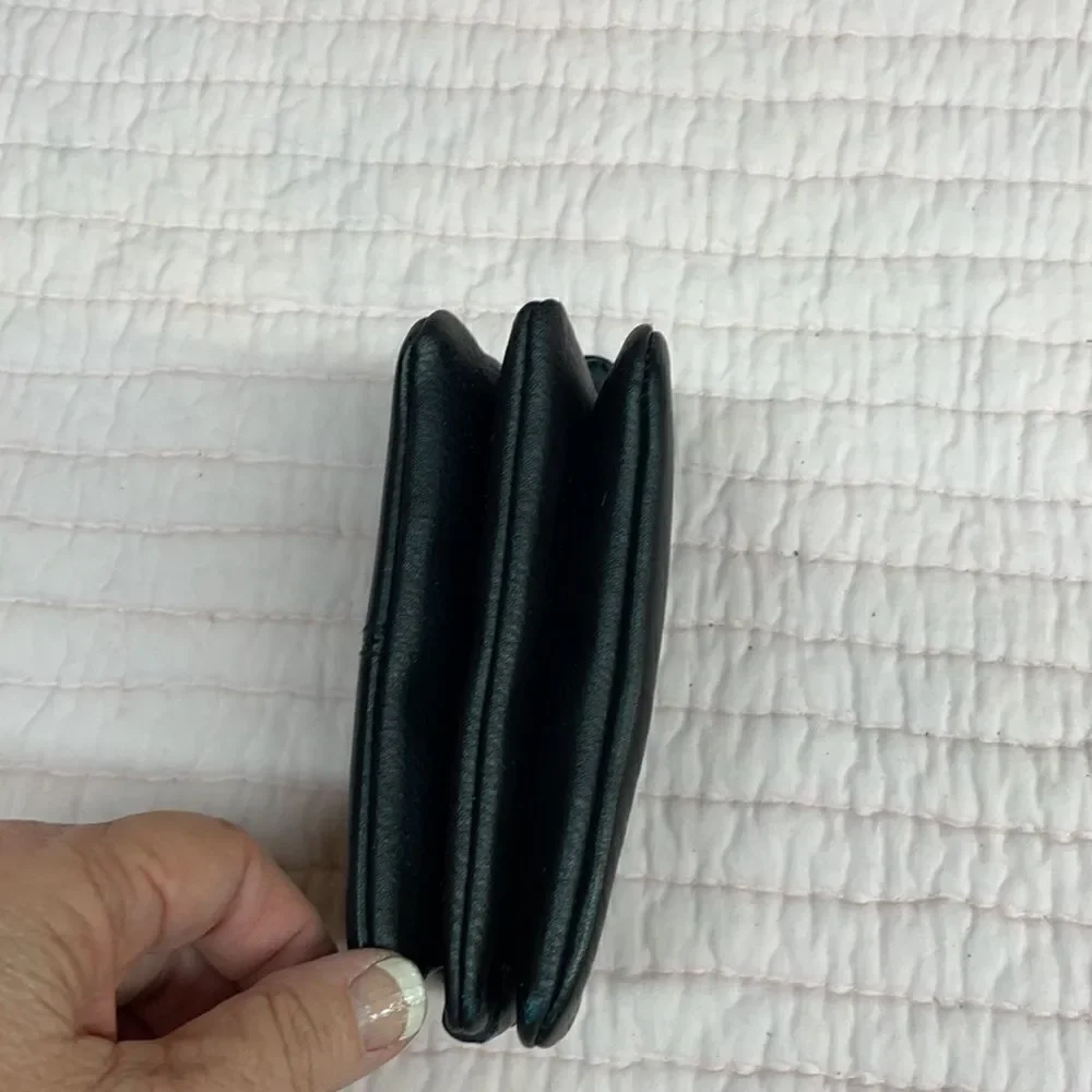 Aurielle Small Wristlet Clutch Black Leather